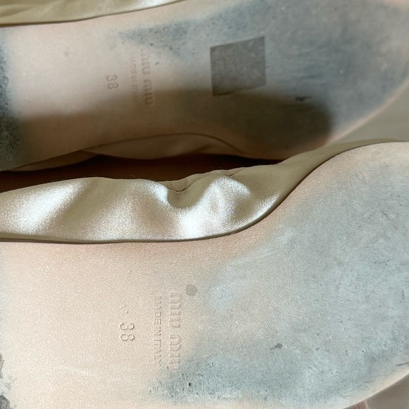Miu Miu Silk Ballet Flats with Silver chain Size:38 - Picture 11 of 11